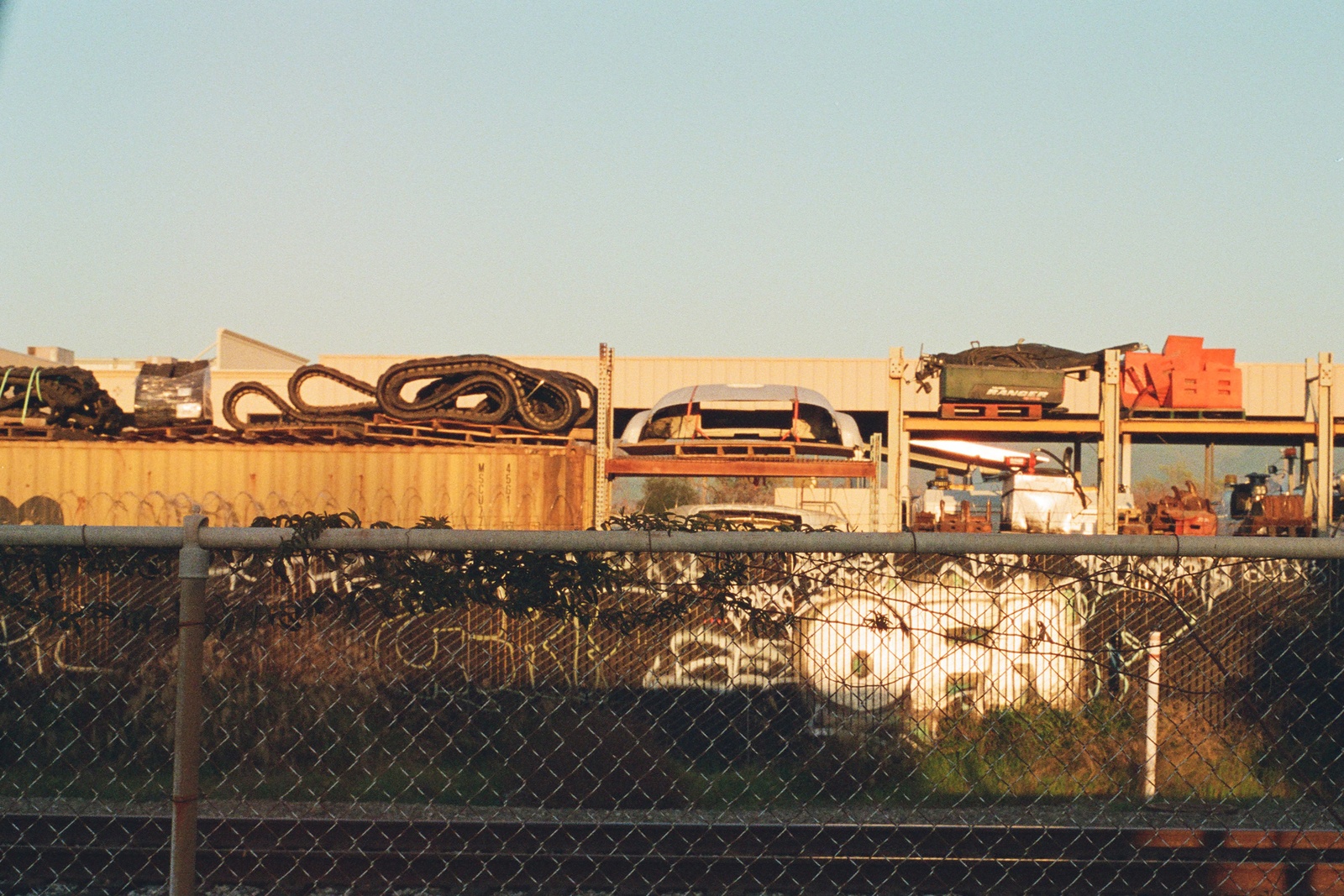 Graffiti, railroad tracks
