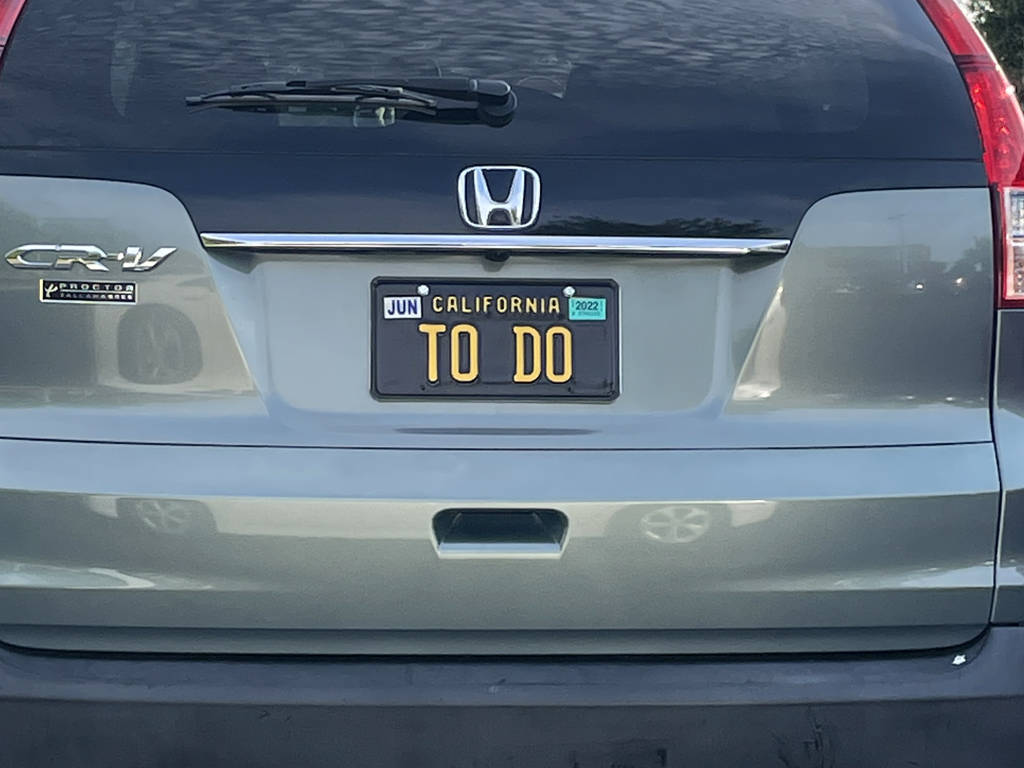Get vanity plate: check